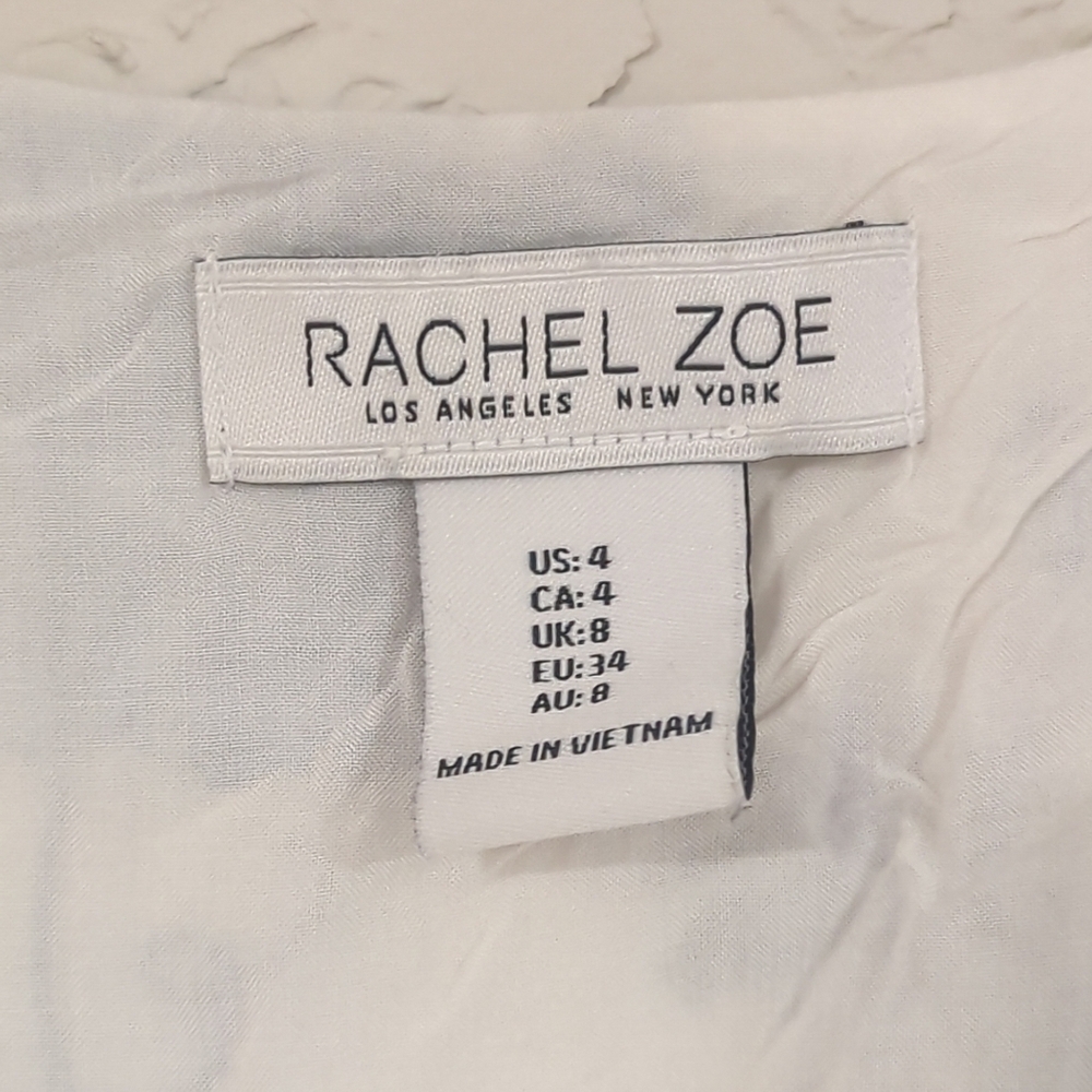 Rachel Zoe White Floral Sleeveless Dress Knee Length Women's 4 Easter Spring - Picture 2 of 16